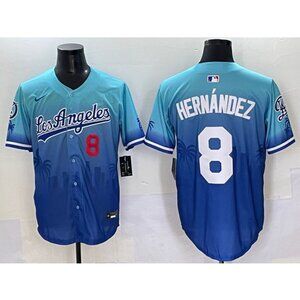 Mens Youths Kids Womens Enrique Hernandez Jersey Blue Stitched